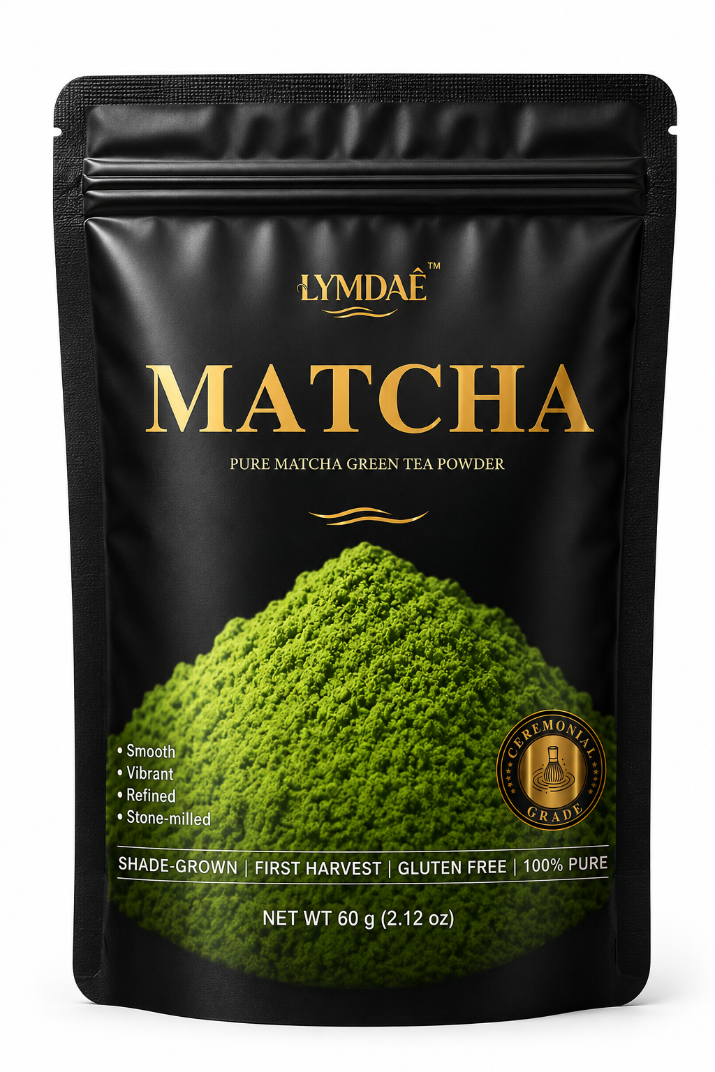 LYMDAE Ceremonial-Grade Matcha Powder 2.12 oz